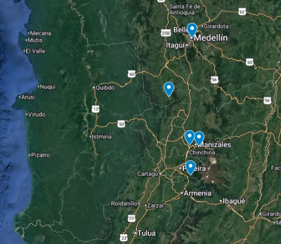 Bird Sketching in Colombia 2027 Map